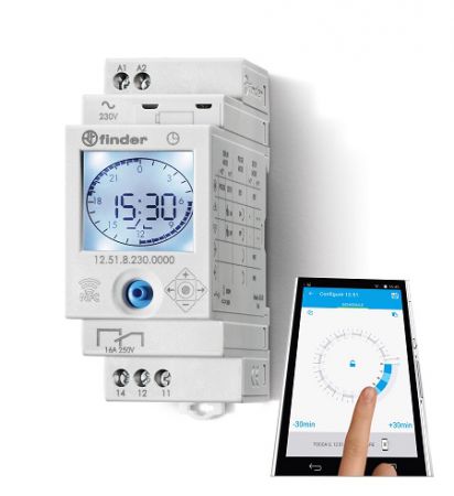Nouvelles Horloges srie 12 programmables sans contact  via application smartphone '' FINDER Toolbox 