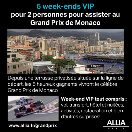 A gagner, 5 sjours VIP  Monaco pour assister au Grand Prix et 1000 autres cadeaux !