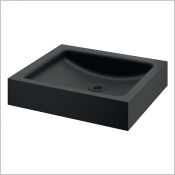 Vasque  poser noire UNITO - Inox 304 noir mat -  poser sur table