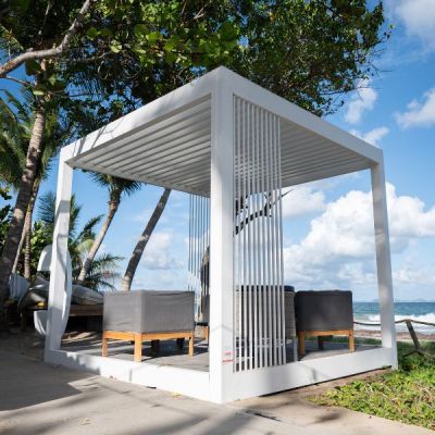 Collection pergola aluminium ILO - Pergola modulable avec sol intégré