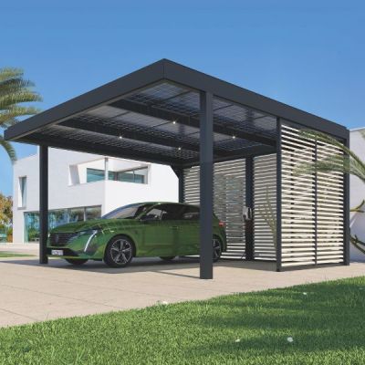 Carport photovoltaïque Solcar System - Carport aluminium ou abri de voiture