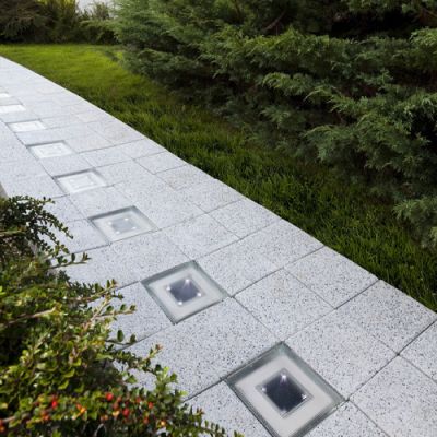 Lumi-Sol, pavé de verre - Pavé de verre lumineux