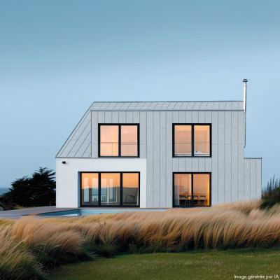 PRISMO blanc brossé+ - Zinc laminé