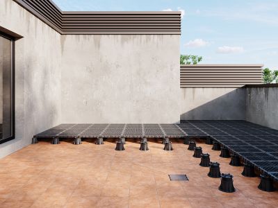 GRID RAISED SURFACE - Système de grille pour dalle sur plots