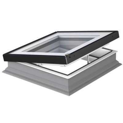 Fenêtre avec coiffée vitrée plane - Pour toits plats 