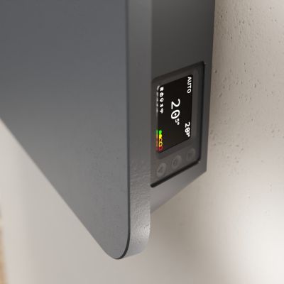 VONA 1250 Bois Brulé Anthracite - Radiateur à inertie mural décoratif
