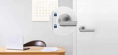 Poignée de porte avec rosace verrouillable MiniLock – design minimaliste et verrouillage sans clé - Poignée de porte intérieure