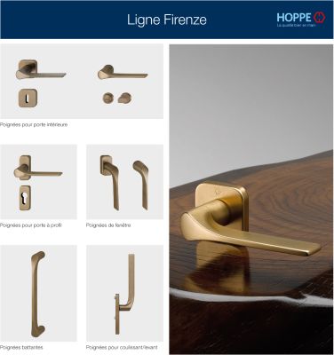 Venezia et Firenze HOPPE – poignées design haut de gamme en laiton massif - Poignées et portes et de fenêtres