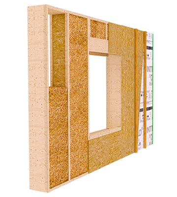 Paille - Mur ossature bois paille pour le neuf