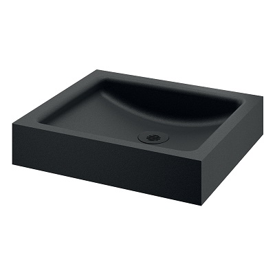 Vasque  poser noire UNITO - Inox 304 noir mat -  poser sur table