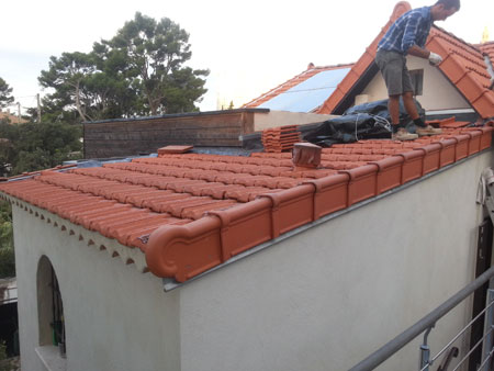 Procd Flat Roof support en bac acier pour tuiles planes  embotement pour trs faible pente