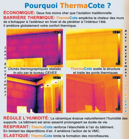 ThermaCote - Revêtement thermique et anti humidité - Murs et Toitures