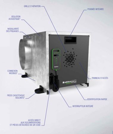 EasyVEC, la nouvelle gamme de caissons simple flux Aldes, qui facilite la ventilation.