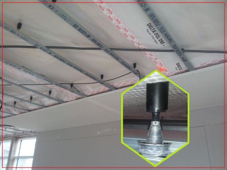 SIXBOX, un systme de fixation garantissant l'tanchit a l'air des plafonds et rampant.