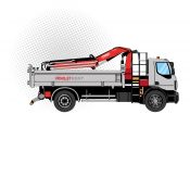 Camion porteur MAN 80 T/m avec grue auxiliaire JFB Levage