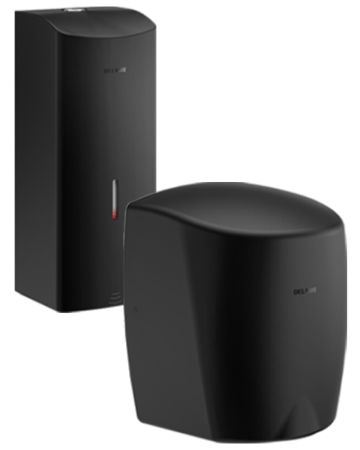 BLACK BINOPTIC de DELABIE - robinetterie design pour des sanitaires haut de gamme