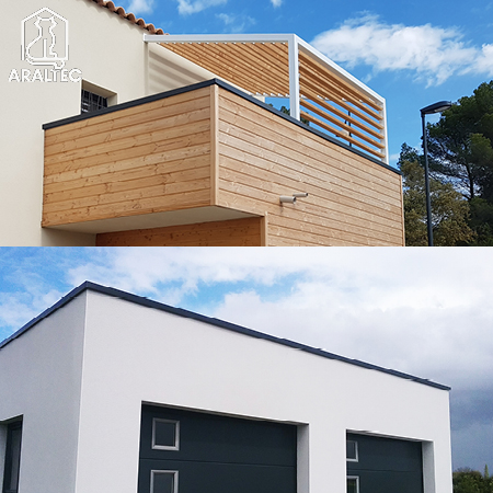 Des toits-terrasses design et contemporains avec la gamme aluminium Araltec