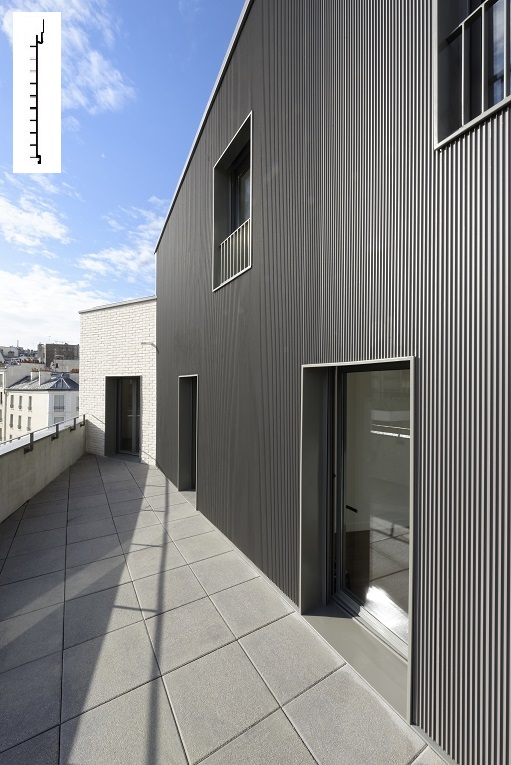 GROS PLAN sur la façade aluminium LOOK BUILDING par LOOK METAL
