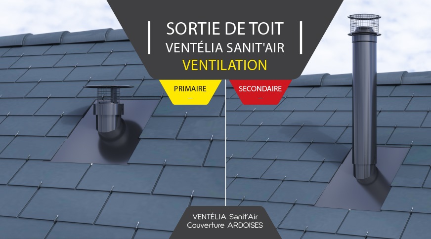 VENTÉLIA SANIT’AIR, sorties de toit pour la ventilation des réseaux d’assainissement