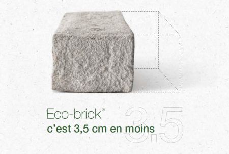 Eco-brick 3,5 cm qui font toute la diffrence pour la plante