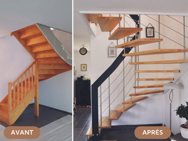 Vous rÃ©novez votre maison ? Pensez Ã  changer votre vieil escalier ! C'est simple et spectaculaire.