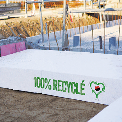 Terradall Porte REuse: 1er isolant PSE 100% recycl pour l'isolation des sols sous dalle porte