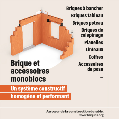 Maçonnerie isolante en brique et accessoires : l'optimum technico-économique