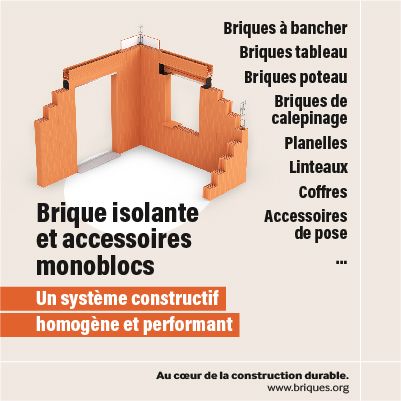 Maçonnerie isolante en brique et accessoires : l'optimum technico-économique