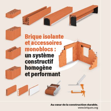 Maçonnerie isolante en brique et accessoires : l'optimum technico-économique