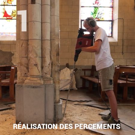 Stabilisation et renforcement d'une église du XIIIème siècle