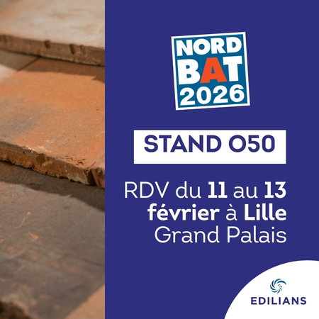 EDILIANS met à l'honneur ses tuiles régionales et son offre solaire sur NORDBAT 2026