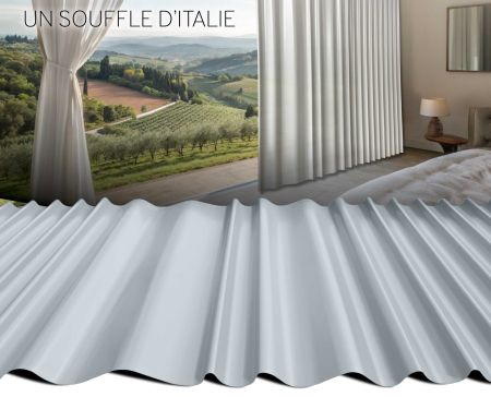 TENDA, la collection de bardage acier qui capte l'élégance des drapés d'un rideau TENDA, la collection de bardage acier qui capte l'élégance des drapés d'un rideau