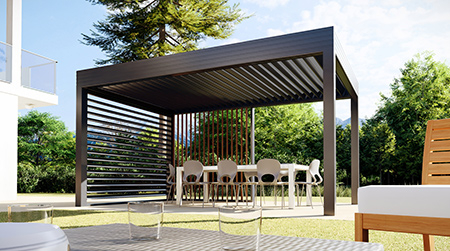 Brise-vue orientable : un atout de confort et de valeur pour les pergolas Profils Systèmes