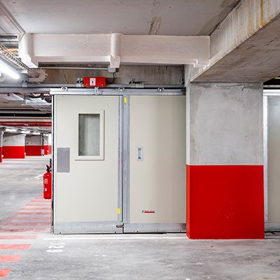 Portes coulissantes D.A.S. de parking