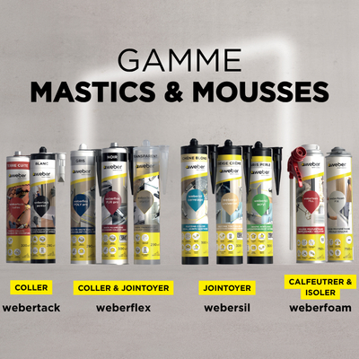 Mastics et mousses Weber : des solutions pour chaque besoin 
