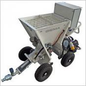 Lancy: gamme de machines électrique pour ITE-ITI, mortiers, plâtres et produits pâteux. 