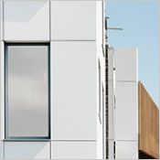 FibreC concrete skin et öko skin by Rieder, façades en béton armé de fibres de verre