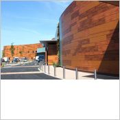 Bardage rapport ventil sur plateaux mtalliques | Max Exterior ME06 FR - Panneau biosourc en stratifi compact