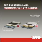 Nouvelle certification DTA pour la panneau isolant IKO Enertherm ALU