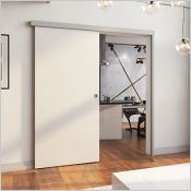 SAF-BOIS, Système coulissant haut de gamme SAF avec bandeau bois - Portes de séparation d'intérieur 