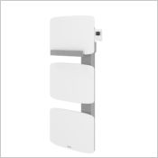 Sèche-serviettes électrique Amarilis asymétrique mât à droite 650W blanc/gris réf : 862575 - Sèche-serviettes électrique atlantic