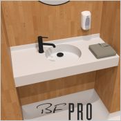 STAN - Plan en solid surface - vasque ronde pmr
