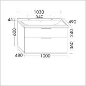 Ensemble EQIO SMART L.103 cm chêne décor cachemire 