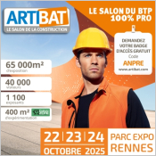Du 22 au 24 octobre, ARTIBAT est le lieu où tout le BTP se retrouve à Rennes