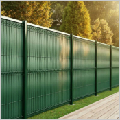 Lames composite occultantes en kit, effet granit&eacute; vert fonc&eacute; - Grillage et cl&ocirc;ture rigide maille 55mm