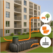 La cuve Platine XL : une solution extra-plate pour la gestion des eaux pluviales en copropriété