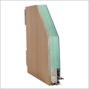 Porte d'entrée en bambou - monobloc avec panneau Accoya - Porte d'entrée avec panneau accoya