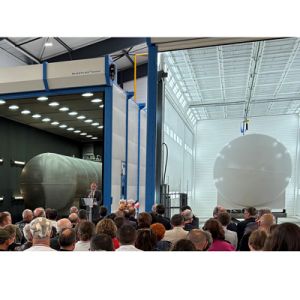 Inauguration du nouveau bâtiment de grenaillage et de peinture
