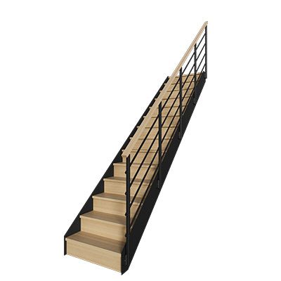 Escalier mixte bois / mtal - Escalier tandem