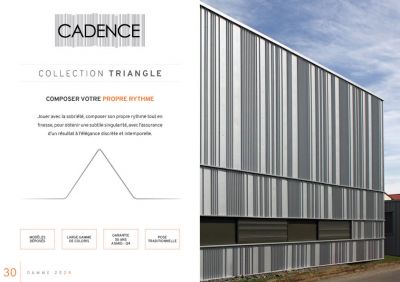 CADENCE Triangle - Gamme bardage  nervure triangulaire